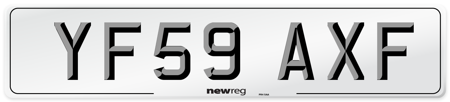 YF59 AXF Number Plate from New Reg